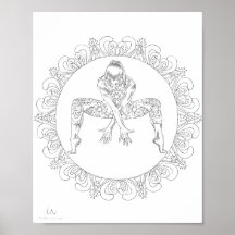Adult Colouring Poster Mandala Dancing Dancer