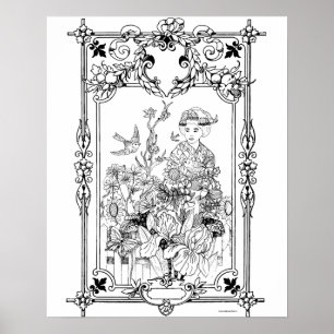 Adult Colouring Poster "Moments of Solitude Art"