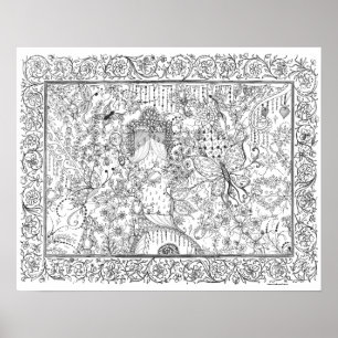 Adult Colouring Poster "Spoon Falls Art"