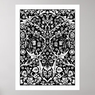 Adult Colouring Poster - William Morris Blackthorn