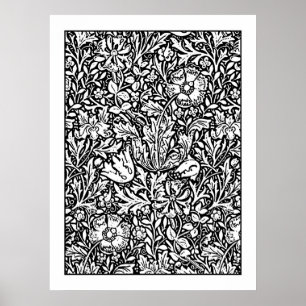 Adult Colouring Poster William Morris Floral Garde