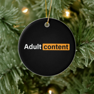 Adult Content Adult Humour Funny T-Shirt Ceramic Tree Decoration