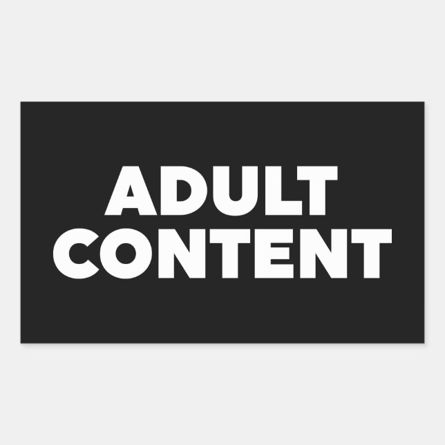 Adult Content Rectangular Sticker (Front)
