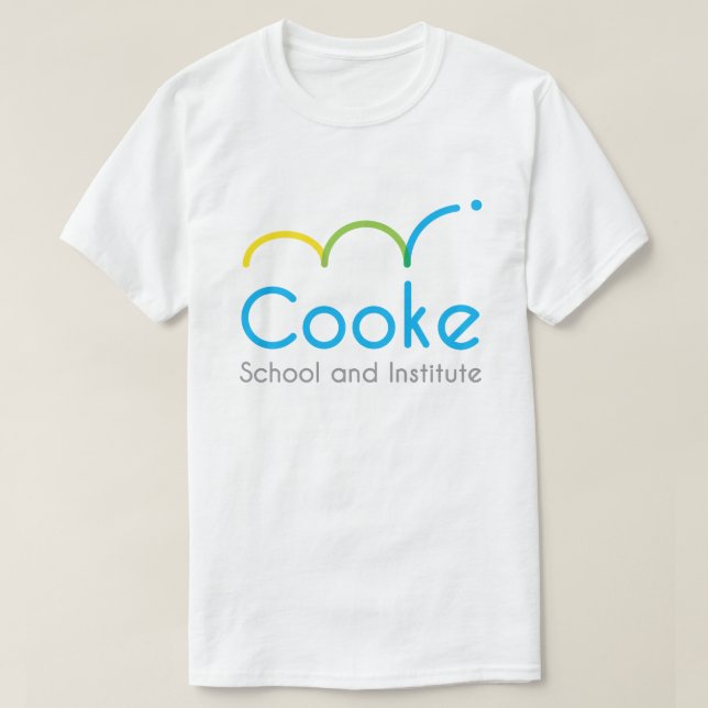 ADULT Cooke Logo T-Shirt, White T-Shirt (Design Front)