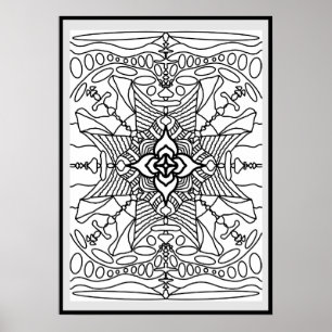 Adult cross Coloring poster 