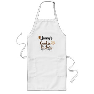 Adult Custom Name Holiday Christmas Cookie Baking Long Apron