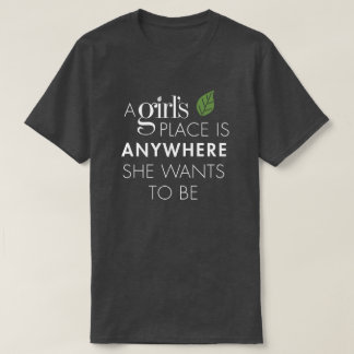 Adult Dark Grey Heather A Girl's Place Tee