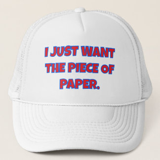 ADULT EDUCATION TRUCKER HAT "just want diploma"