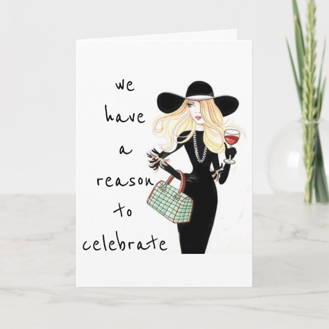 ADULT FEMAL BIRTHDAY-LET'S CELEBRATE YOUR DAY! CARD (Front)