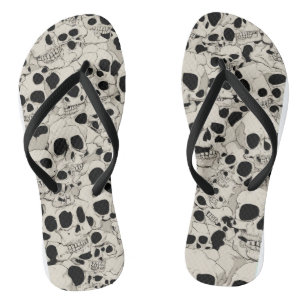 Adult Flip Flops, Halloween Print Flip Flops