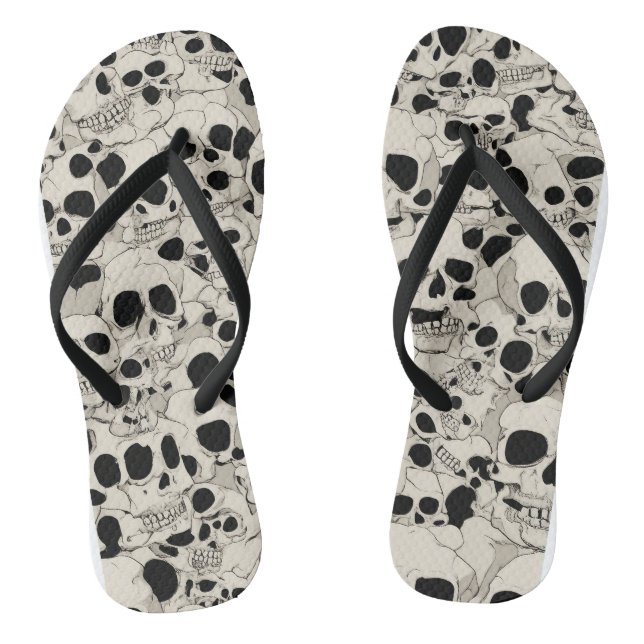 Adult Flip Flops, Halloween Print Flip Flops (Footbed)
