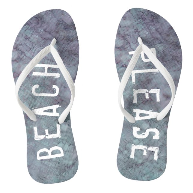 Adult Flip-Flops "Lavender/Beach Please" Flip Flops (Footbed)
