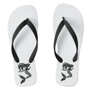 Adult Flip Flops-Mermaid Flip Flops