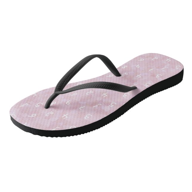 Adult Flip Flops, Slim Straps Flip Flops (Angled)
