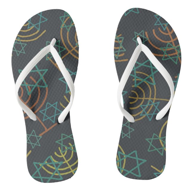 Adult Flip Flops, Slim Straps Flip Flops (Footbed)