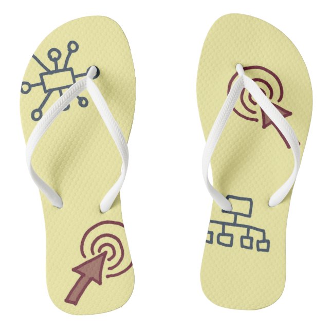 Adult Flip Flops, Slim Straps Flip Flops (Footbed)