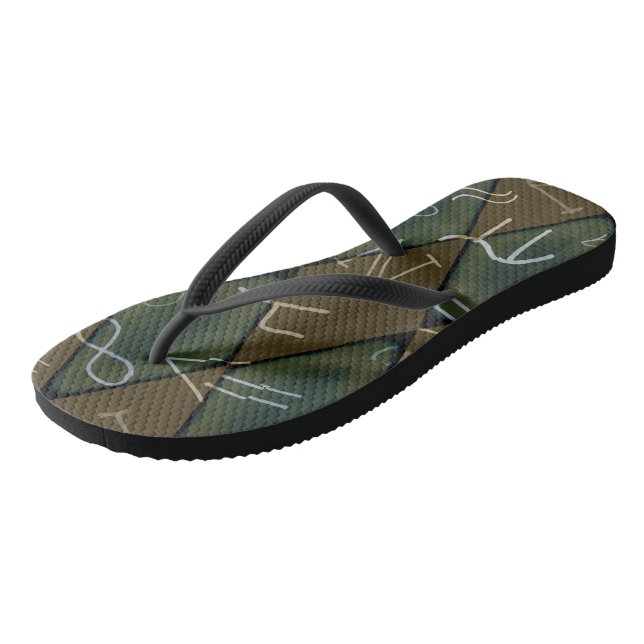 Adult Flip Flops, Slim Straps Flops (Angled)