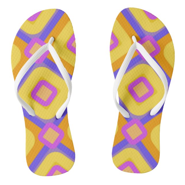 Adult Flip Flops, Slim Straps Flops (Footbed)
