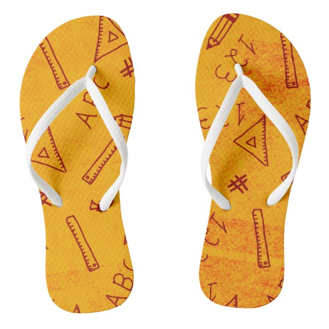 Adult Flip Flops, Slim Straps Flops (Footbed)