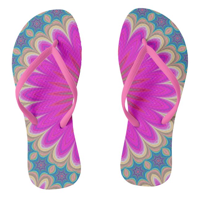 Adult Flip Flops, Slim Straps Flops (Footbed)