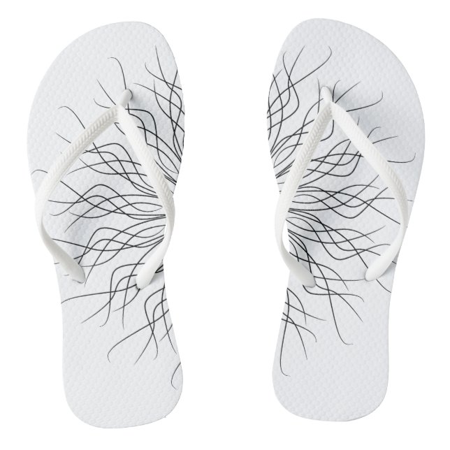Adult Flip Flops, Slim Straps Flops (Footbed)