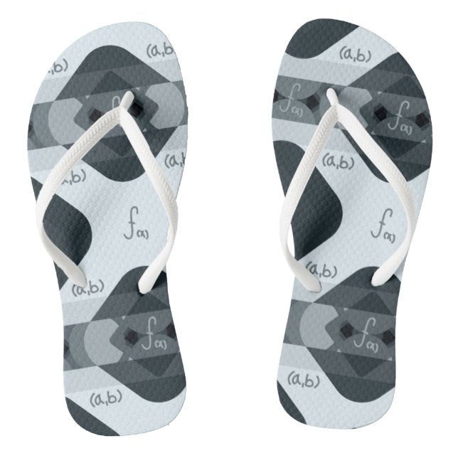 Adult Flip Flops, Slim Straps Flops (Footbed)
