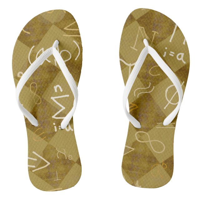 Adult Flip Flops, Slim Straps Flops (Footbed)