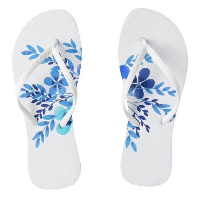 Adult Flip Flops, Slim Straps Flops (Footbed)
