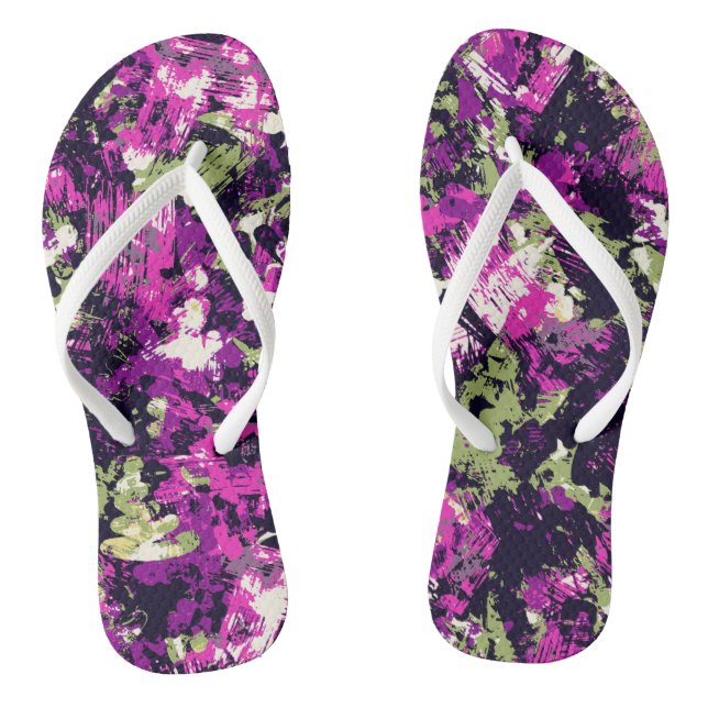 Adult Flip Flops, Slim Straps Flops (Footbed)