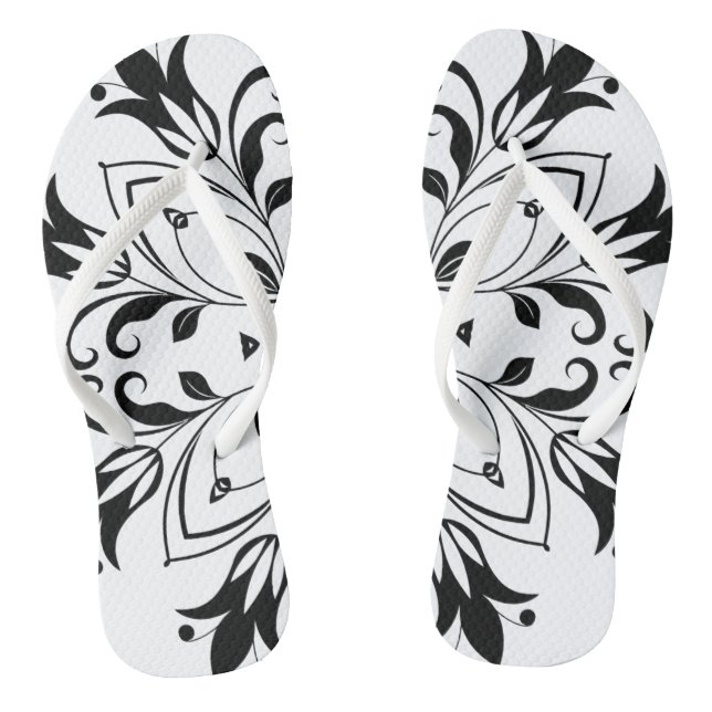 Adult Flip Flops, Slim Straps Flops (Footbed)