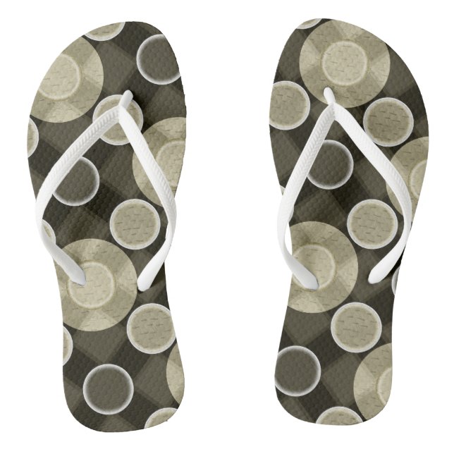 Adult Flip Flops, Slim Straps Flops (Footbed)