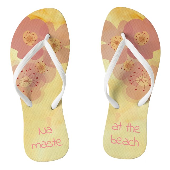 Adult Flip-Flops "Soft Yellows and Pinks" Flip Flops (Footbed)