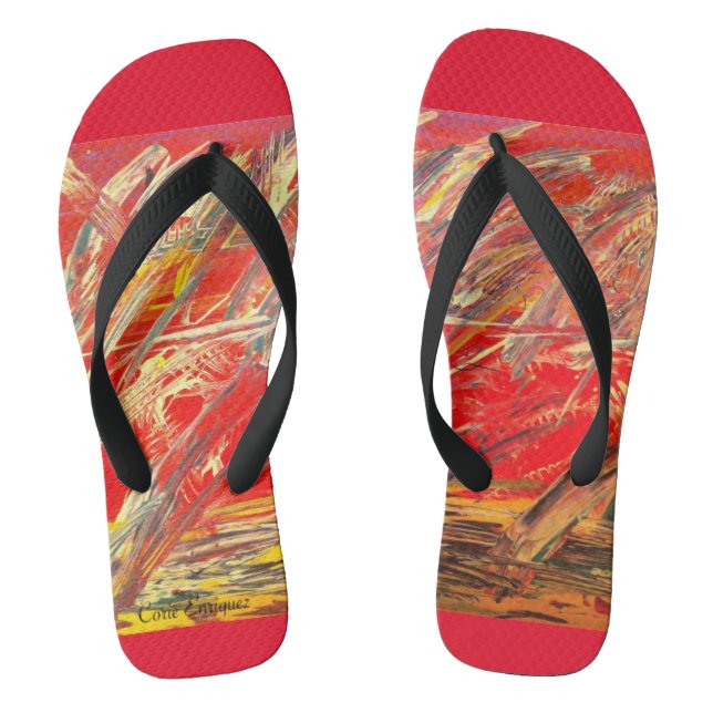 Adult Flip Flops, Wide Straps Flip Flops (Footbed)