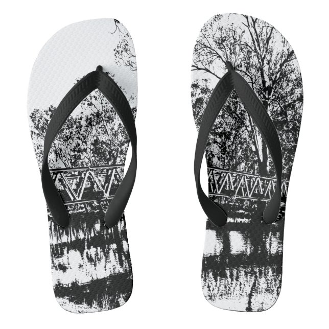 Adult Flip Flops, Wide Straps Flops (Footbed)
