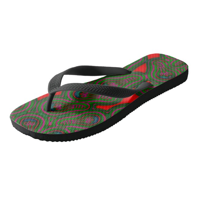 Adult Flip Flops, Wide Straps Flops (Angled)