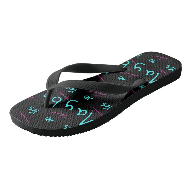 Adult Flip Flops, Wide Straps Flops (Angled)
