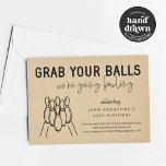 Adult Funny Bowling Party Invitation<br><div class="desc">Adult Funny Bowling Party Invitation - Hand drawn graphics in a fun design.</div>