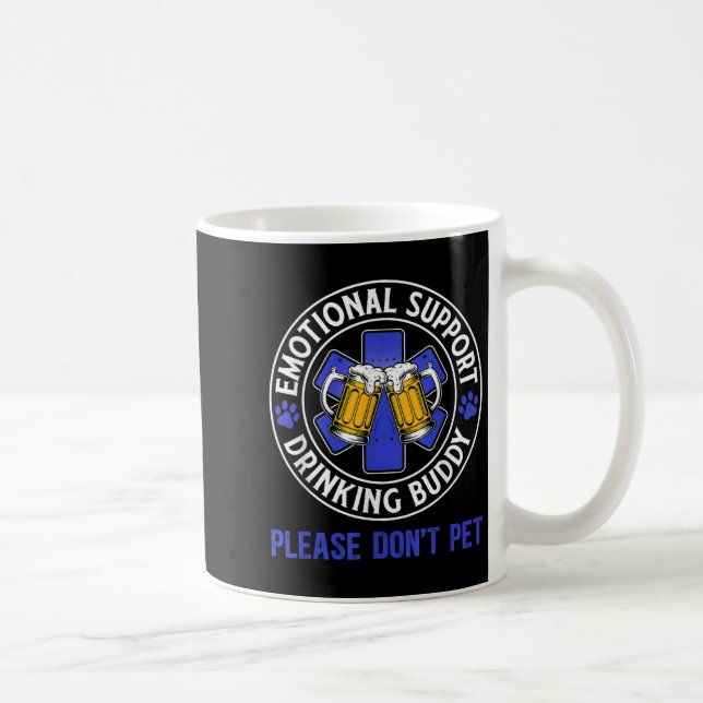 Adult Funny Drinking Emotional Support Drinking Bu Coffee Mug (Right)