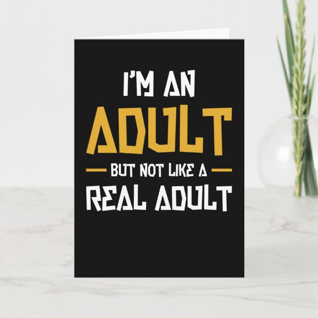 Adult funny Quote Card (Front)
