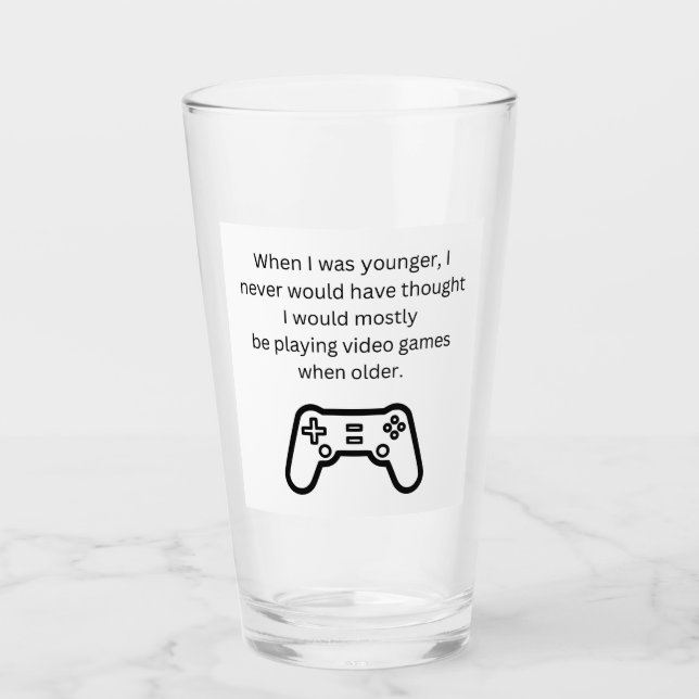 Adult Game Player Funny Gamer Pint Glass (Front)
