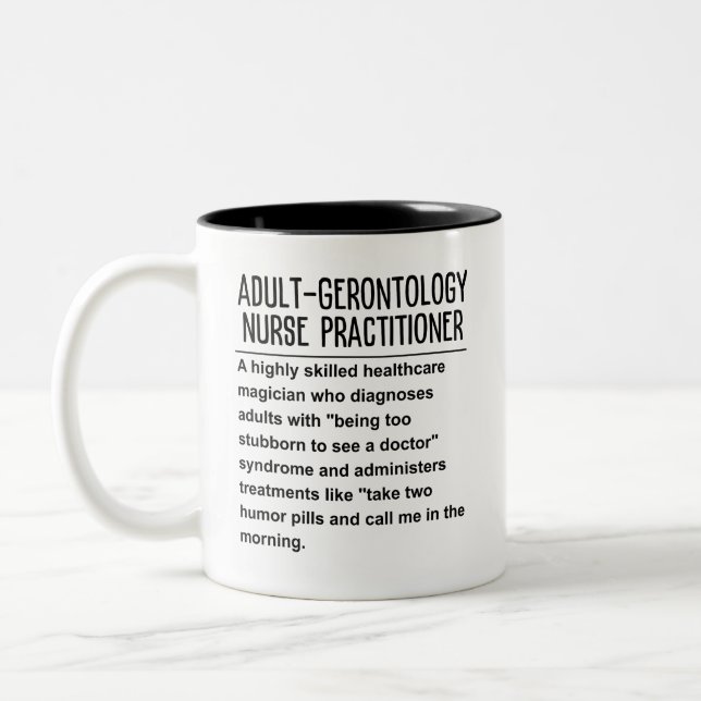 Adult-Gerontology Nurse Practitioner Two-Tone Coffee Mug (Left)
