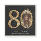 Adult Gold Glitter 80th Birthday Photo