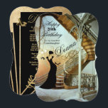 Adult Granddaughter Birthday Art Deco card<br><div class="desc">I hope you enjoy this great Birthday Card to a Granddaughterwith this Art Deco Scene and Fancy Girl Silhouette on it. You can change ALL THE PERSONAL INFORMATION on the Birthday Card to meet your needs. You can change the Date, Birthday Name and Name of who it is from. Enjoy!...</div>