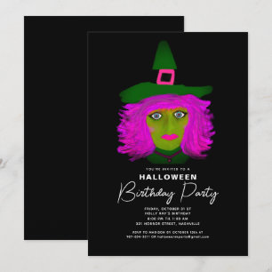 Adult Halloween Birthday Party Invitation