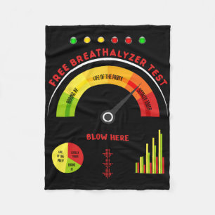 Adult Halloween Costume Breathalyzer Mens Hallowee Fleece Blanket