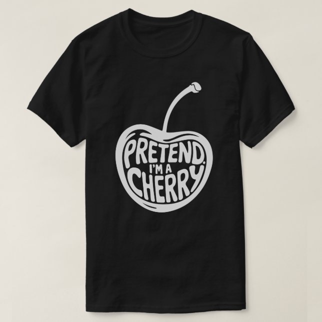 Adult Halloween Costumes Pretend I'm A Cherry T-Shirt (Design Front)