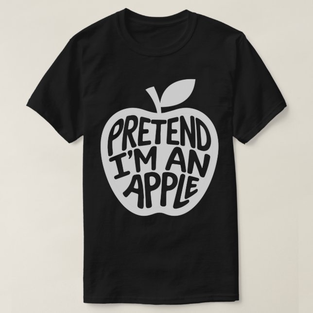 Adult Halloween Costumes Pretend I'm An Apple T-Shirt (Design Front)