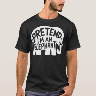 Adult Halloween Costumes Pretend I'm An Elephant T-Shirt