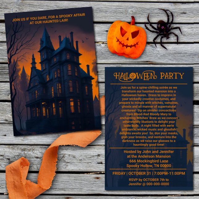 Adult Halloween Haunted House Costume Party Invitation (Creator Uploaded)