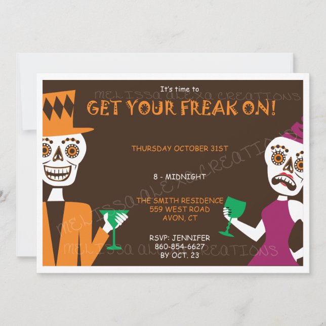 Adult Halloween Invitation (Front)
